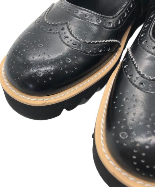 tricot COMME des GARCONS（トリココムデギャルソン）tricot COMME des GARCONS (トリココムデギャルソン) ウィングチップストラップシューズ ブラック サイズ:23の古着・服飾アイテム