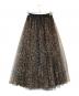 CHOKLATE（チョコレート）の古着「レオパード チュールスカート」｜ブラウン