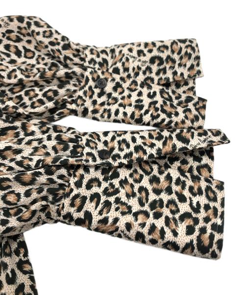 Whim Gazette（ウィムガゼット）Whim Gazette (ウィムガゼット) 【15th Anniversary】レオパードフリルワンピース ブラウン サイズ:Fの古着・服飾アイテム