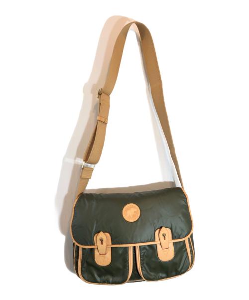 HUNTING WORLD（ハンティングワールド）HUNTING WORLD (ハンティングワールド) バチュ－クロスショルダーバッグ オリーブの古着・服飾アイテム