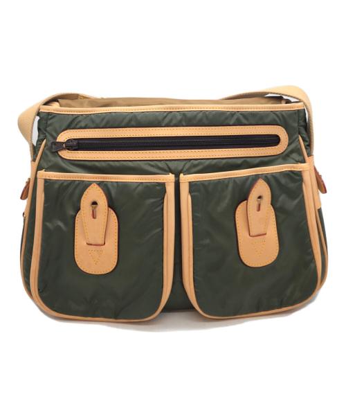 HUNTING WORLD（ハンティングワールド）HUNTING WORLD (ハンティングワールド) バチュ－クロスショルダーバッグ オリーブの古着・服飾アイテム