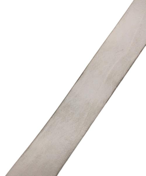 DIESEL（ディーゼル）DIESEL (ディーゼル) ビジュークリスタルレザーベルト ホワイト サイズ:CM75　INCH30の古着・服飾アイテム