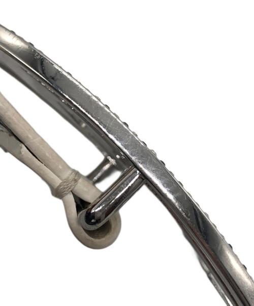 DIESEL（ディーゼル）DIESEL (ディーゼル) ビジュークリスタルレザーベルト ホワイト サイズ:CM75　INCH30の古着・服飾アイテム