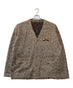 Hysteric Glamourヒステリックグラマー）の古着「LOGO刺繍 モヘア カーディガン」｜ブラウン