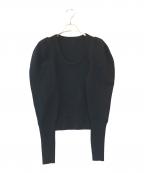 Bibiy.ビビィ）の古着「パフスリーブニット」｜ブラック