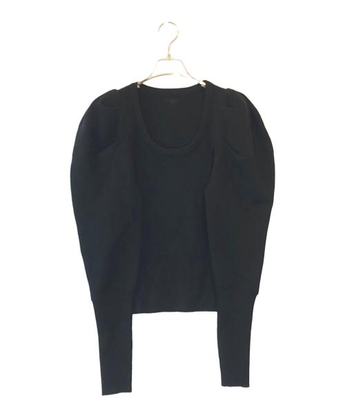 Bibiy.（ビビィ）Bibiy. (ビビィ) パフスリーブニット ブラック サイズ:F 未使用品の古着・服飾アイテム