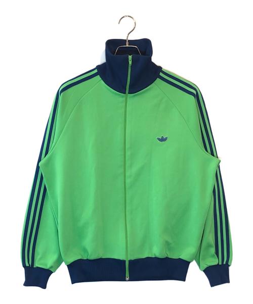 adidas（アディダス）adidas (アディダス) トラックジャケット グリーン×ネイビー サイズ:5号の古着・服飾アイテム