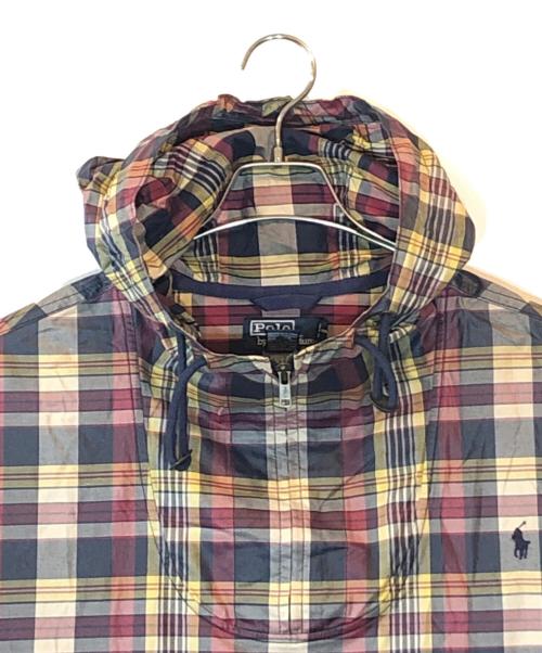 POLO RALPH LAUREN（ポロ・ラルフローレン）POLO RALPH LAUREN (ポロ・ラルフローレン) マドラスチェックアノラックパーカー マルチカラー サイズ:Lの古着・服飾アイテム