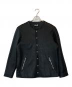 Schottショット）の古着「別注ノーカラーラムレザージャケット」｜ブラック