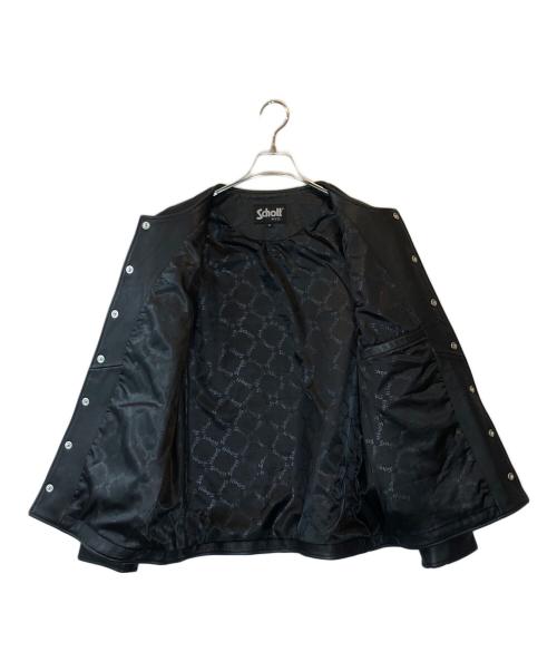 Schott（ショット）Schott (ショット) 別注ノーカラーラムレザージャケット ブラック サイズ:XLの古着・服飾アイテム