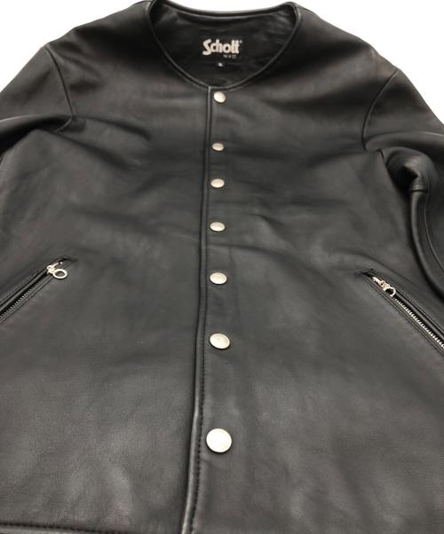Schott（ショット）Schott (ショット) 別注ノーカラーラムレザージャケット ブラック サイズ:XLの古着・服飾アイテム