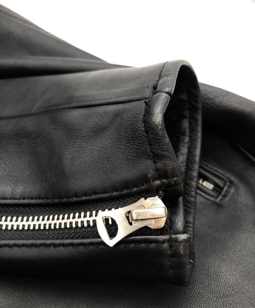 Schott（ショット）Schott (ショット) 別注ノーカラーラムレザージャケット ブラック サイズ:XLの古着・服飾アイテム