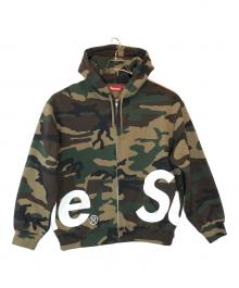 SUPREME（シュプリーム）の古着「Big Logo Zip Up Hooded Sweatshirt」｜カーキ