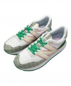NEW BALANCEニューバランス）の古着「ローカットスニーカー」｜ホワイト×グリーン