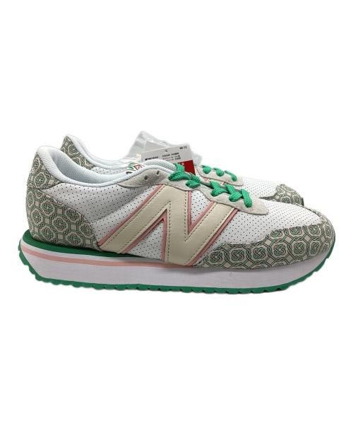 NEW BALANCE（ニューバランス）NEW BALANCE (ニューバランス) ローカットスニーカー ホワイト×グリーン サイズ:SIZE 28.5cm 未使用品の古着・服飾アイテム