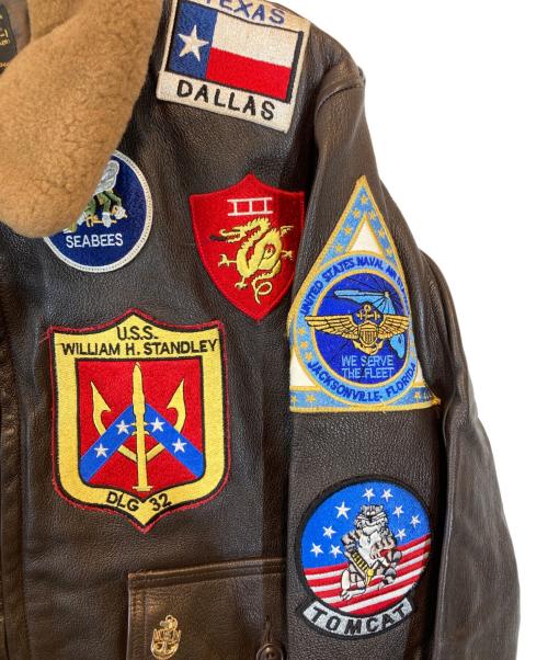 COCKPIT USA（コックピットユーエスエー）COCKPIT USA (コックピットユーエスエー) Ｇ-1レザージャケット ブラウン サイズ:44の古着・服飾アイテム
