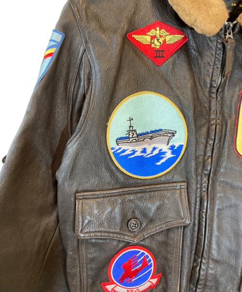COCKPIT USA（コックピットユーエスエー）COCKPIT USA (コックピットユーエスエー) Ｇ-1レザージャケット ブラウン サイズ:44の古着・服飾アイテム