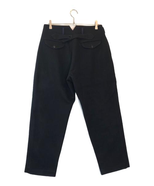 COMOLI（コモリ）COMOLI (コモリ) メルトン バックストラップパンツ ブラック サイズ:SIZE Mの古着・服飾アイテム