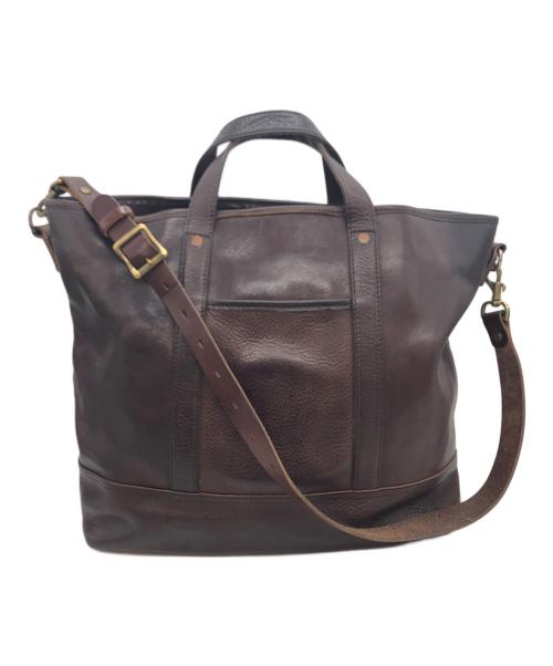 SLOW（スロウ）SLOW (スロウ) レザー2WAYトートバッグ ブラウンの古着・服飾アイテム