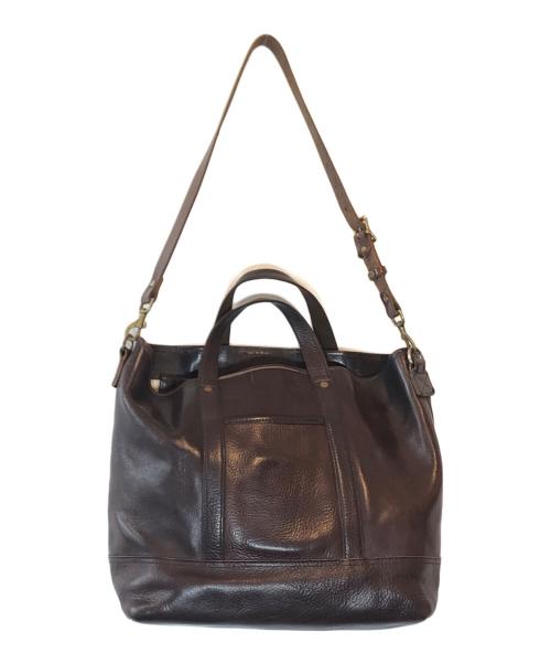 SLOW（スロウ）SLOW (スロウ) レザー2WAYトートバッグ ブラウンの古着・服飾アイテム