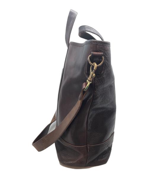 SLOW（スロウ）SLOW (スロウ) レザー2WAYトートバッグ ブラウンの古着・服飾アイテム