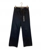 VALABASASバラバサス）の古着「ワイドレッグデニムパンツ」｜ブラック