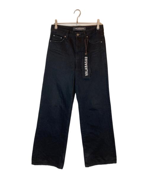 VALABASAS（バラバサス）VALABASAS (バラバサス) ワイドレッグデニムパンツ ブラック サイズ:SIZE 29の古着・服飾アイテム