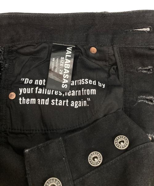 VALABASAS（バラバサス）VALABASAS (バラバサス) ワイドレッグデニムパンツ ブラック サイズ:SIZE 29の古着・服飾アイテム