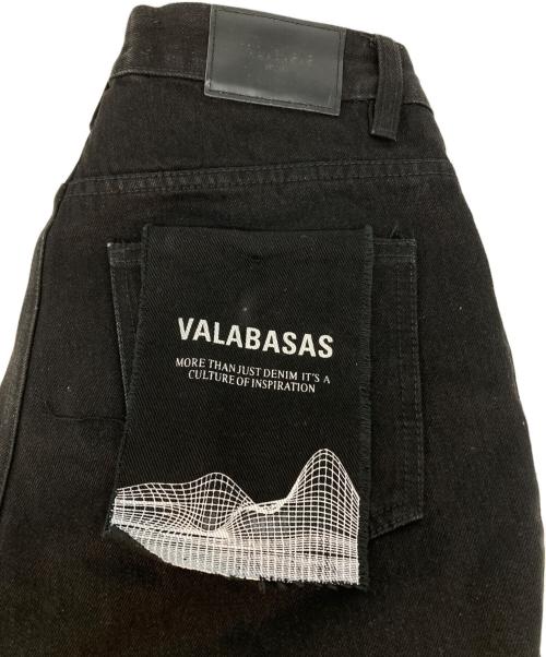 VALABASAS（バラバサス）VALABASAS (バラバサス) ワイドレッグデニムパンツ ブラック サイズ:SIZE 29の古着・服飾アイテム