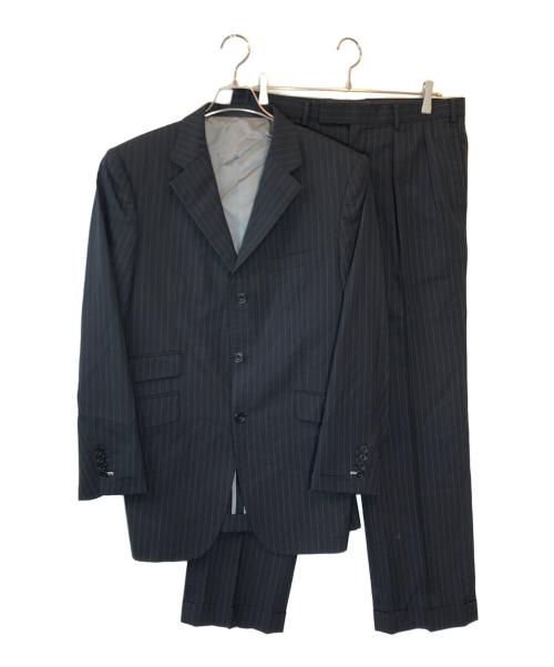 BURBERRY BLACK LABEL（バーバリーブラックレーベル）BURBERRY BLACK LABEL (バーバリーブラックレーベル) 3Bストライプセットアップスーツ ネイビー サイズ:SIZE 42Lの古着・服飾アイテム