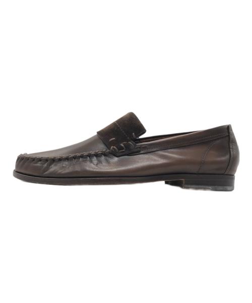 Santoni（サントーニ）Santoni (サントーニ) スウェード切替ローファー ブラウン サイズ: 7 1/2の古着・服飾アイテム