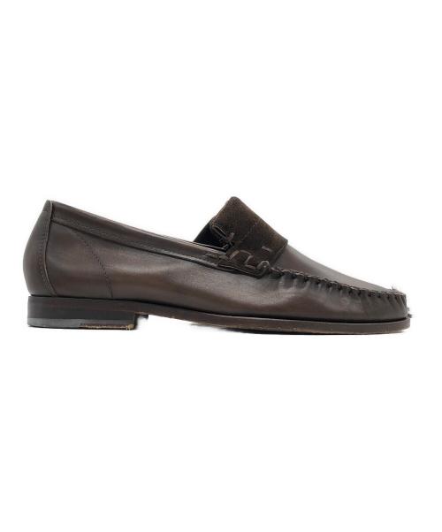 Santoni（サントーニ）Santoni (サントーニ) スウェード切替ローファー ブラウン サイズ: 7 1/2の古着・服飾アイテム