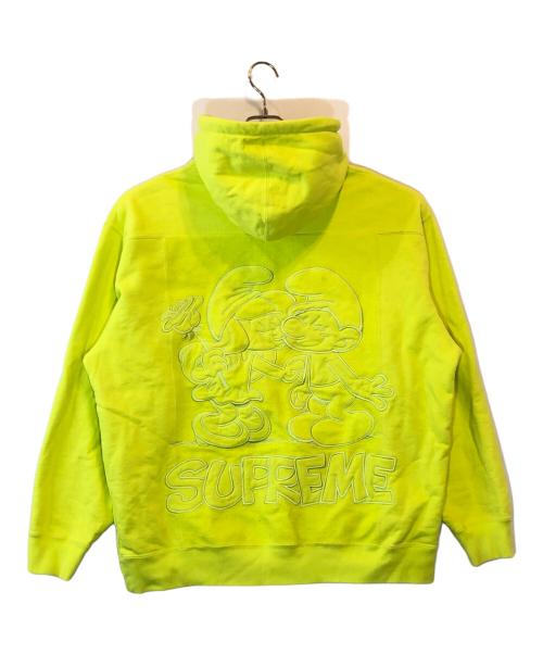 SUPREME（シュプリーム）Supreme (シュプリーム) smurf (スマーフ) Smurfs Hooded Sweatshirt 黄緑 サイズ:Largeの古着・服飾アイテム