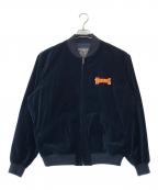 Hysteric Glamourヒステリックグラマー）の古着「BAD ASS MAMA刺繍 別珍スカジャン」｜ネイビー