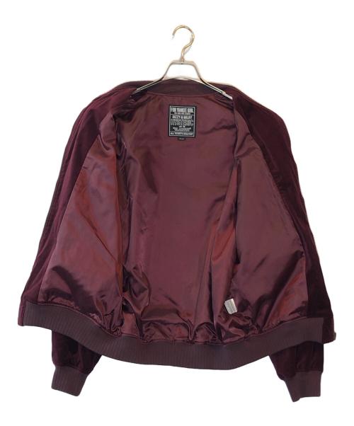 Hysteric Glamour（ヒステリックグラマー）Hysteric Glamour (ヒステリックグラマー) BAD ASS MAMA刺繍 別珍スカジャン ボルドー サイズ:XLの古着・服飾アイテム