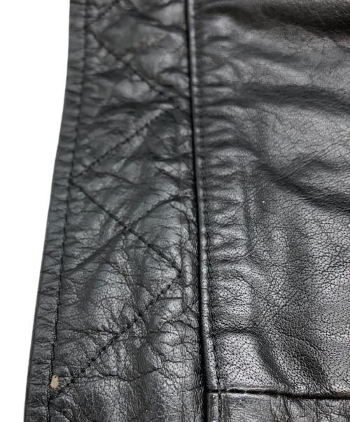 DIESEL（ディーゼル）DIESEL (ディーゼル) カウレザージャケット ブラック サイズ:Mの古着・服飾アイテム