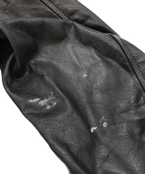 DIESEL（ディーゼル）DIESEL (ディーゼル) カウレザージャケット ブラック サイズ:Mの古着・服飾アイテム