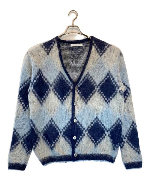 SOPHNET.（ソフネット）SOPHNET. (ソフネット) MOHAIR ARGYLE CARDIGAN ブルー サイズ:1の古着・服飾アイテム