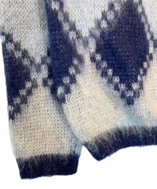 SOPHNET.（ソフネット）SOPHNET. (ソフネット) MOHAIR ARGYLE CARDIGAN ブルー サイズ:1の古着・服飾アイテム