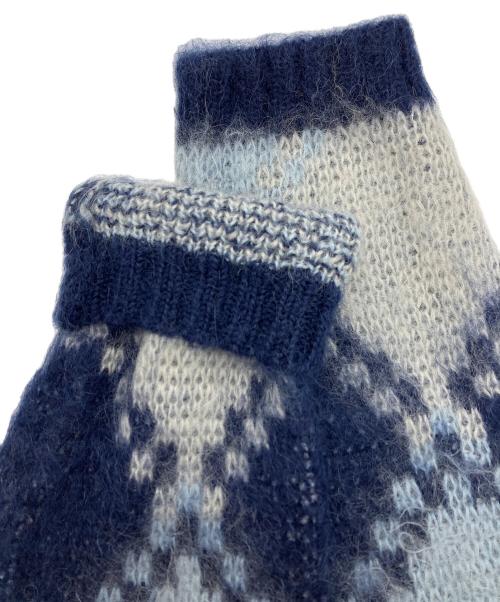 SOPHNET.（ソフネット）SOPHNET. (ソフネット) MOHAIR ARGYLE CARDIGAN ブルー サイズ:1の古着・服飾アイテム