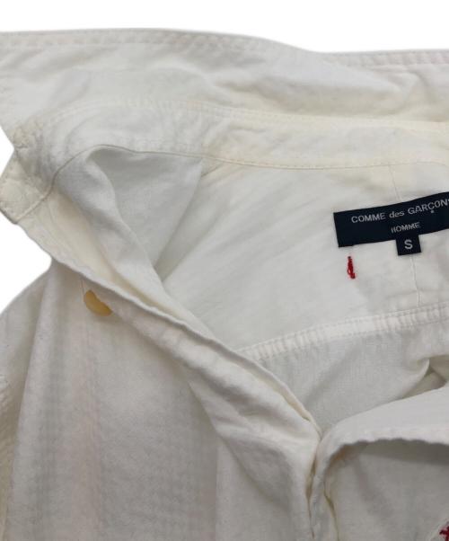COMME des GARCONS HOMME（コムデギャルソン オム）COMME des GARCONS HOMME (コムデギャルソン オム) 綿ブロード長袖シャツ ホワイト サイズ:Sの古着・服飾アイテム