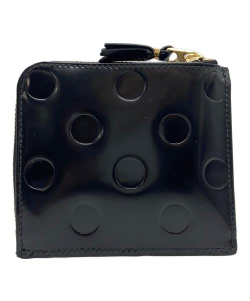 COMME des GARCONS（コムデギャルソン）COMME des GARCONS (コムデギャルソン) POLKA DOTS EMBOSSED WALLET ブラックの古着・服飾アイテム