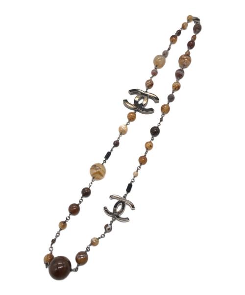 CHANEL（シャネル）CHANEL (シャネル) ココマーク ロングパール ネックレス ブラウンの古着・服飾アイテム