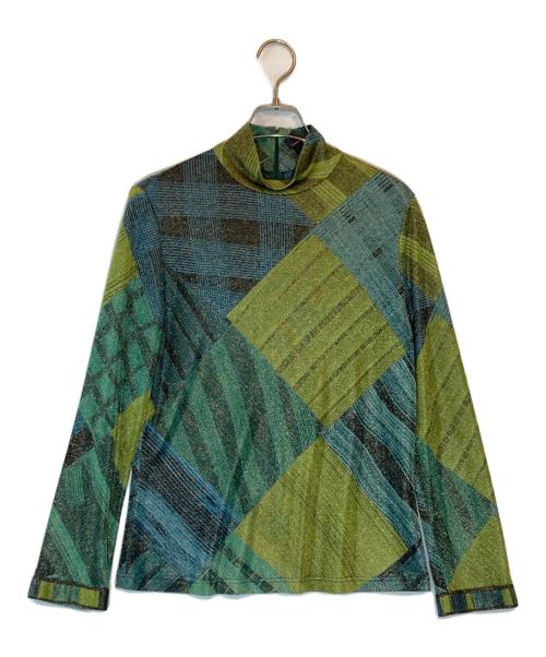 LEONARD FASHION（レオナールファッション）LEONARD FASHION (レオナールファッション) キュプラ長袖カットソー グリーン サイズ:LLの古着・服飾アイテム