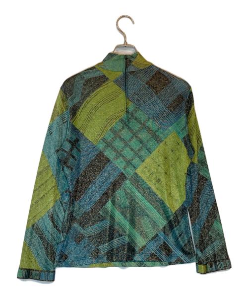 LEONARD FASHION（レオナールファッション）LEONARD FASHION (レオナールファッション) キュプラ長袖カットソー グリーン サイズ:LLの古着・服飾アイテム