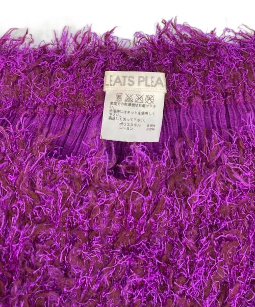 PLEATS PLEASE（プリーツプリーズ）PLEATS PLEASE (プリーツプリーズ) シャギーハーフパンツ パープル サイズ:SIZE 5の古着・服飾アイテム