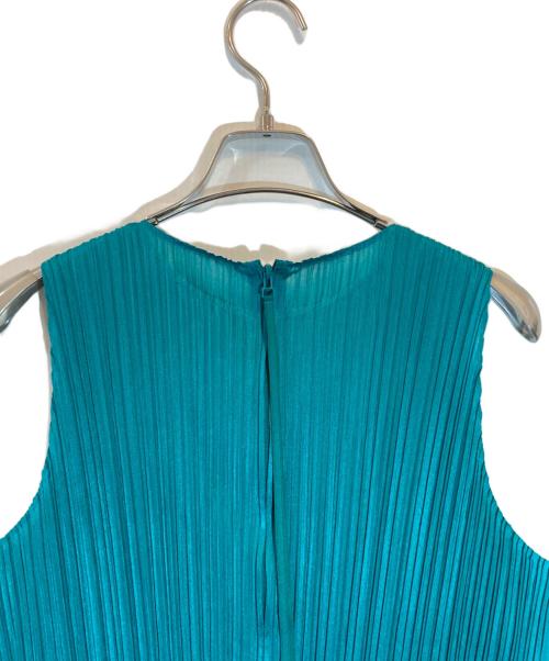 PLEATS PLEASE（プリーツプリーズ）PLEATS PLEASE (プリーツプリーズ) プリーツジャンプスーツ グリーン サイズ:SIZE 4の古着・服飾アイテム