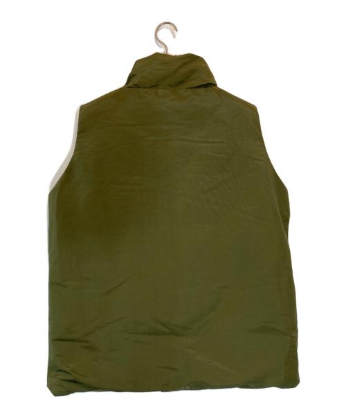 WHITE MOUNTAINEERING（ホワイトマウンテ二アニング）WHITE MOUNTAINEERING (ホワイトマウンテ二アニング) TAION (タイオン) REVERSIBLE DOWN VEST オリーブ サイズ:Mの古着・服飾アイテム