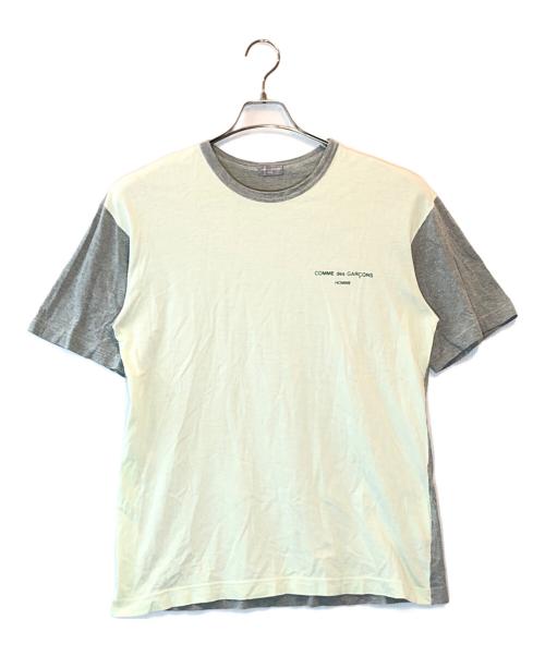 COMME des GARCONS HOMME（コムデギャルソン オム）COMME des GARCONS HOMME (コムデギャルソン オム) バイカラーロゴカットソー イエロー×グレー サイズ:下記参照の古着・服飾アイテム