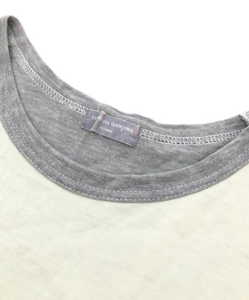 COMME des GARCONS HOMME（コムデギャルソン オム）COMME des GARCONS HOMME (コムデギャルソン オム) バイカラーロゴカットソー イエロー×グレー サイズ:下記参照の古着・服飾アイテム
